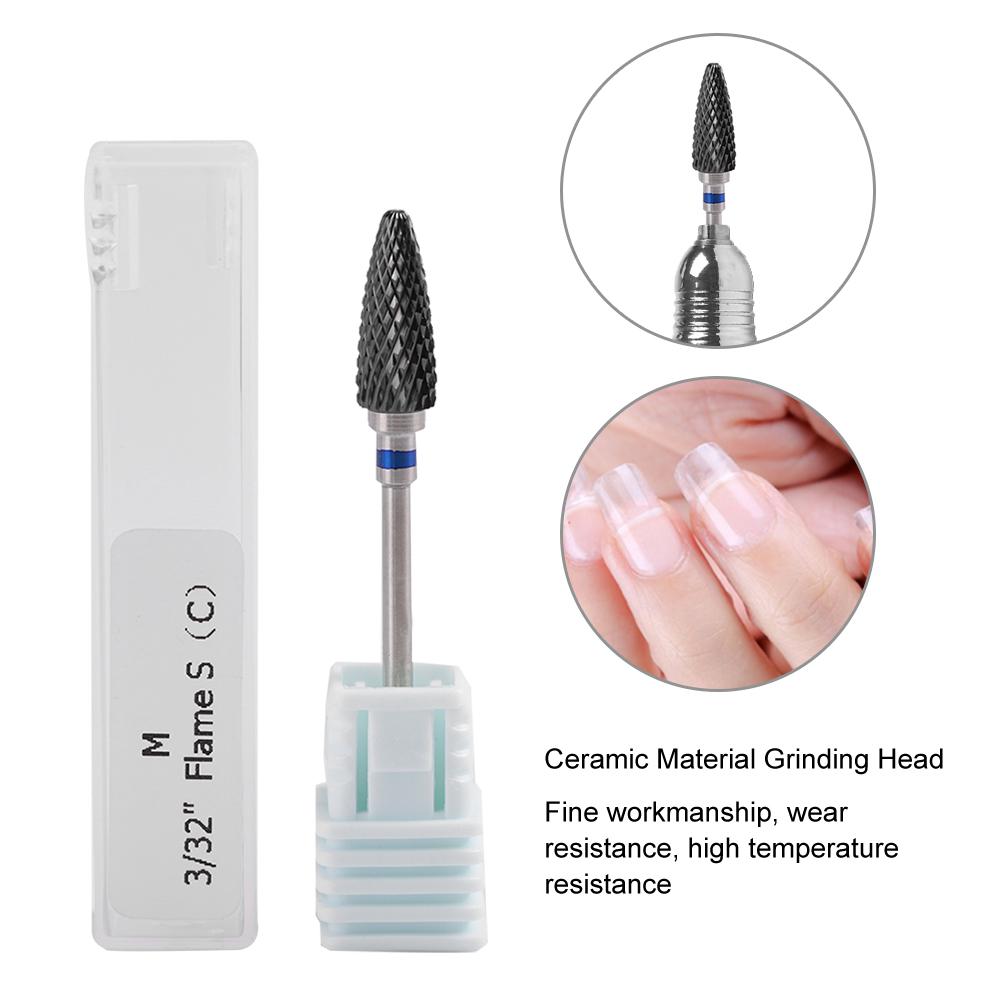 Керамическая цилиндрическая шлифовальная головка для ногтей, фреза для полировки ногтей, маникюрные инструменты 22ST