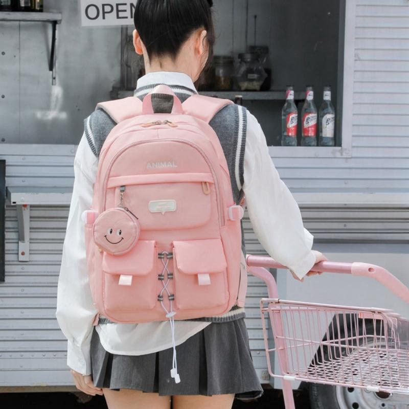 JLD новые высококачественные нейлоновые износостойкие школьные сумки для школьников младших классов, модные однотонные сумки, большой вместительный рюкзак для девочек-подростков