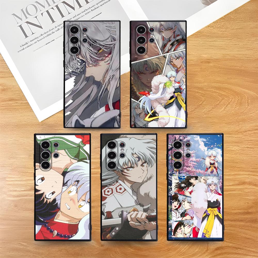 Чехол для телефона Inuyasha Sesshomaru для Samsung Galaxy S25 S24 S22 S23 Ultra S21 S20 Plus Матовый Нескользящий Полное покрытие Мягкий чехол
