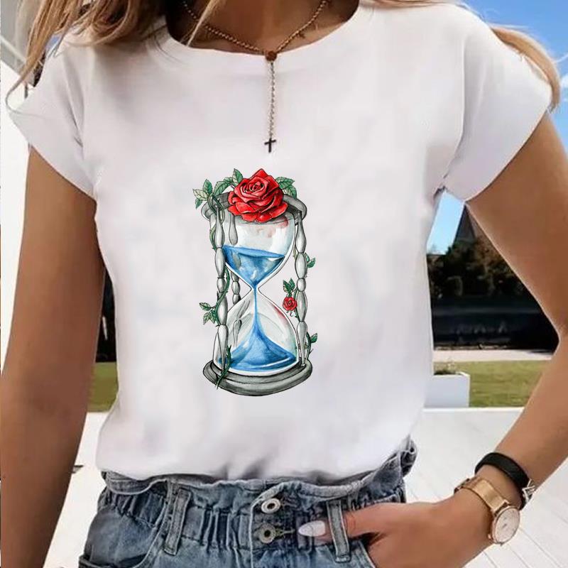 Asian Size-Print Graphic Tee Butterfly Style Trend 90s Casual Women's Clothing Summer Top Ladies Female T Fashion Short Sleeve T-shirt