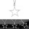 Модное серебряное полая звезда кулон ожерелье 36x33 мм из привлекательного сплава для унисекс стиля