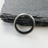 [Rockyu] ring tungsten men's ring silver black Metal allergy free Width 6mm mud texture Carbide Durability matte Komaru Unisex vacuum plating