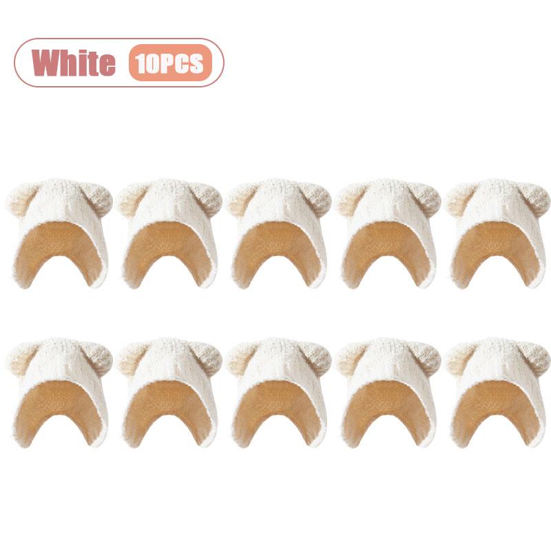 Xiaomi 1-10PCS Cute Bear Ear Knitted Hat for Women Warm Cozy Winter Fall Outdoor Casual Daily Wear Fashionable Brown Gray Color