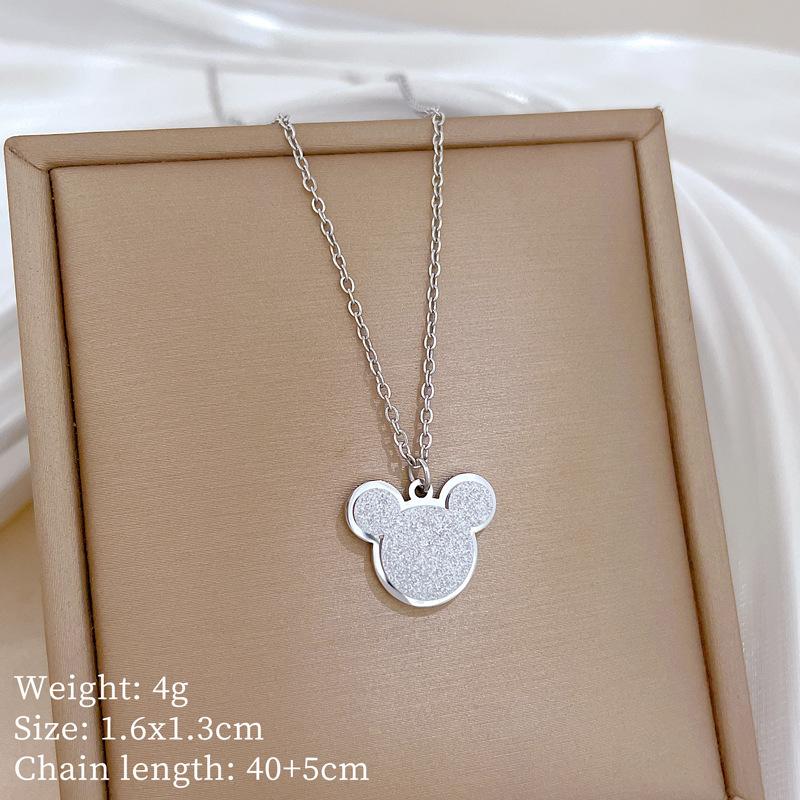 Minimalist Wind Gold Foil Mouse Furnace Real Gold Necklace Female Collarbone Chain With Jewelry