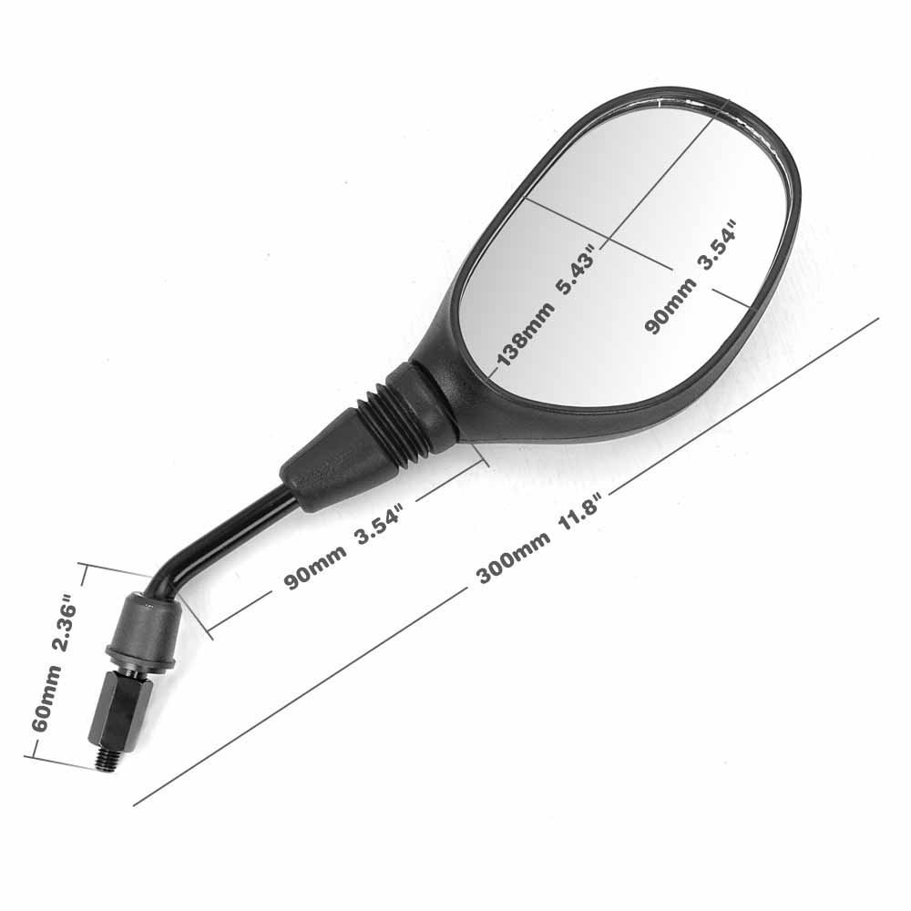 Motorcycle Rearview Mirror 8mm 10mm Electric Vehicle Reversing Mirro Scooter Electrical Motor E-Bike Back Side Convex Mirrors