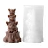 Антипригарная силиконовая форма для stacking animals, форма для ароматической свечи, инструмент для изготовления настольных украшений, для поделок, легко моется