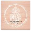 [A2234] - Beige 'Dreamcatcher' Zen Canvas (it's Time To Live the Life You Imagined - Henry James) - 40x40cm