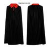 Pirate & Grim Reaper Halloween Cape: Red & Black Cloak with Stand-up Collar for Kids & Adults