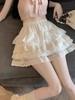 Ballet-Inspired White Princess Dress: Sweet High-Waist A-line Short Skirt for Summer