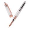 Natami Fountain Pen Fine Nib Transparent Clear Ink Converter Smooth Flow Rose Gold Trim Gift Leather Pouch Platinum Calligraphy Gift Case