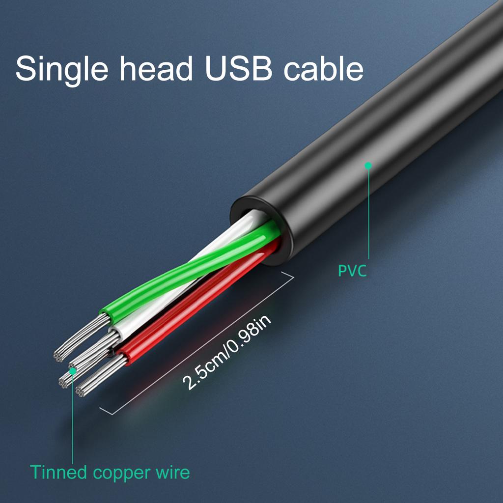 Гибкий USB-кабель с 4-контактным кабелем-пигтейлом Качественный кабель для передачи данных USB2.0 4-контактный кабель-пигтейл