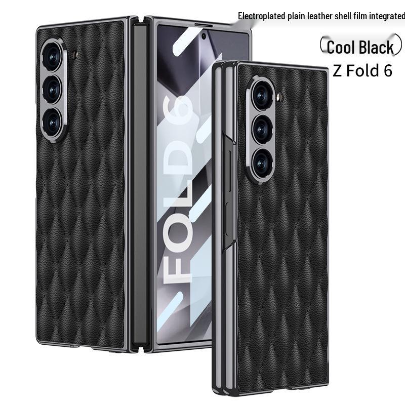 Чехол для Samsung Z Fold 6 - Ромбовидная решетка, Гальванизированная кожа, Дизайн, вдохновленный ароматами