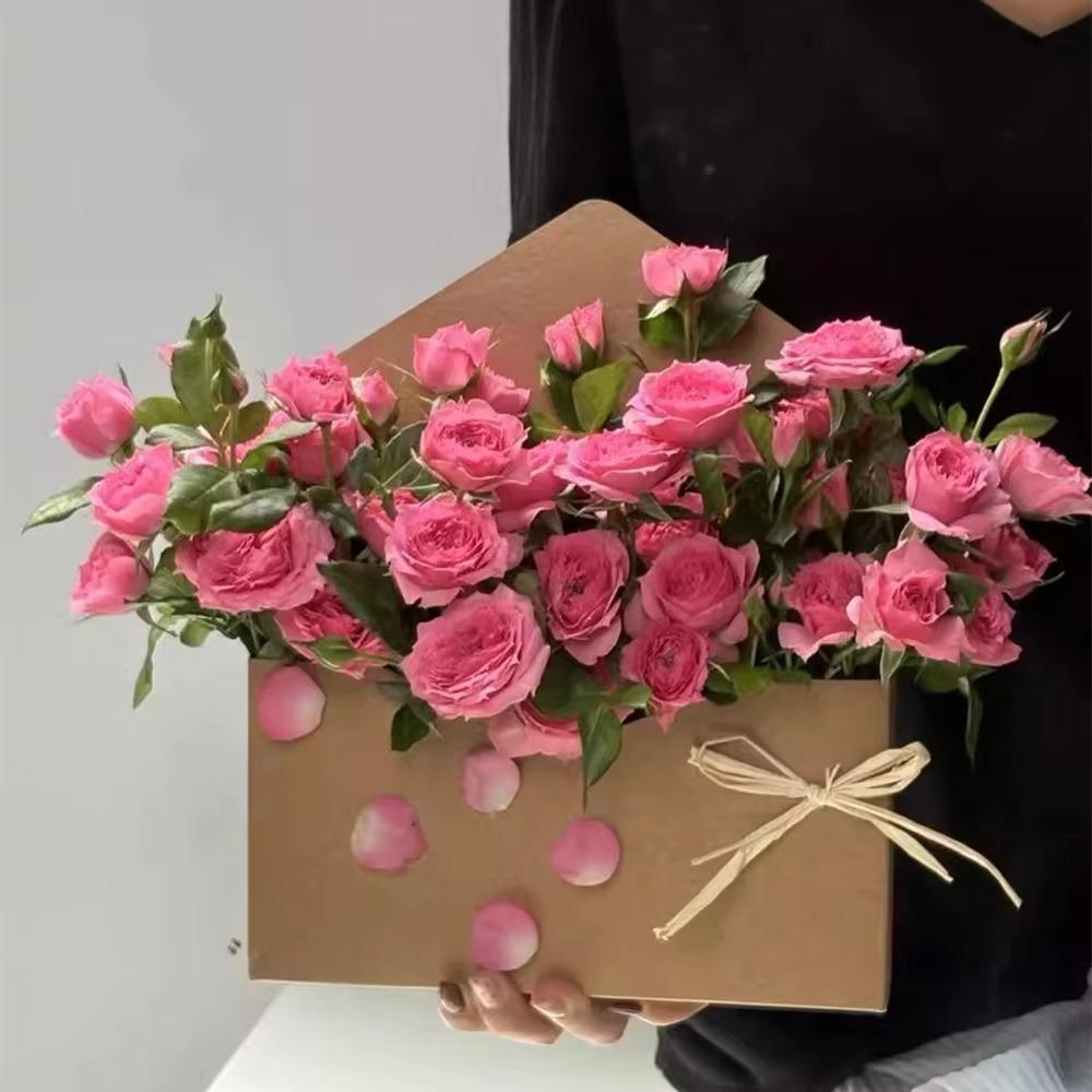 10PCS Folding Bouquet Packaging Box DIY Floral Arrangement Box Floral Shop Home