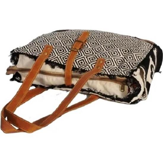 Сумка на плечо SEL de MER из переработанного холста и кожи Сумка через плечо Кожаная сумка