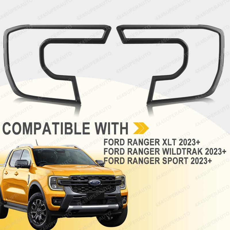 Front Headlight Cover For Ford Ranger Raptor Next Gen 2023 2024 Wildtrak XLT Sport Lamp hoods Car Accessories