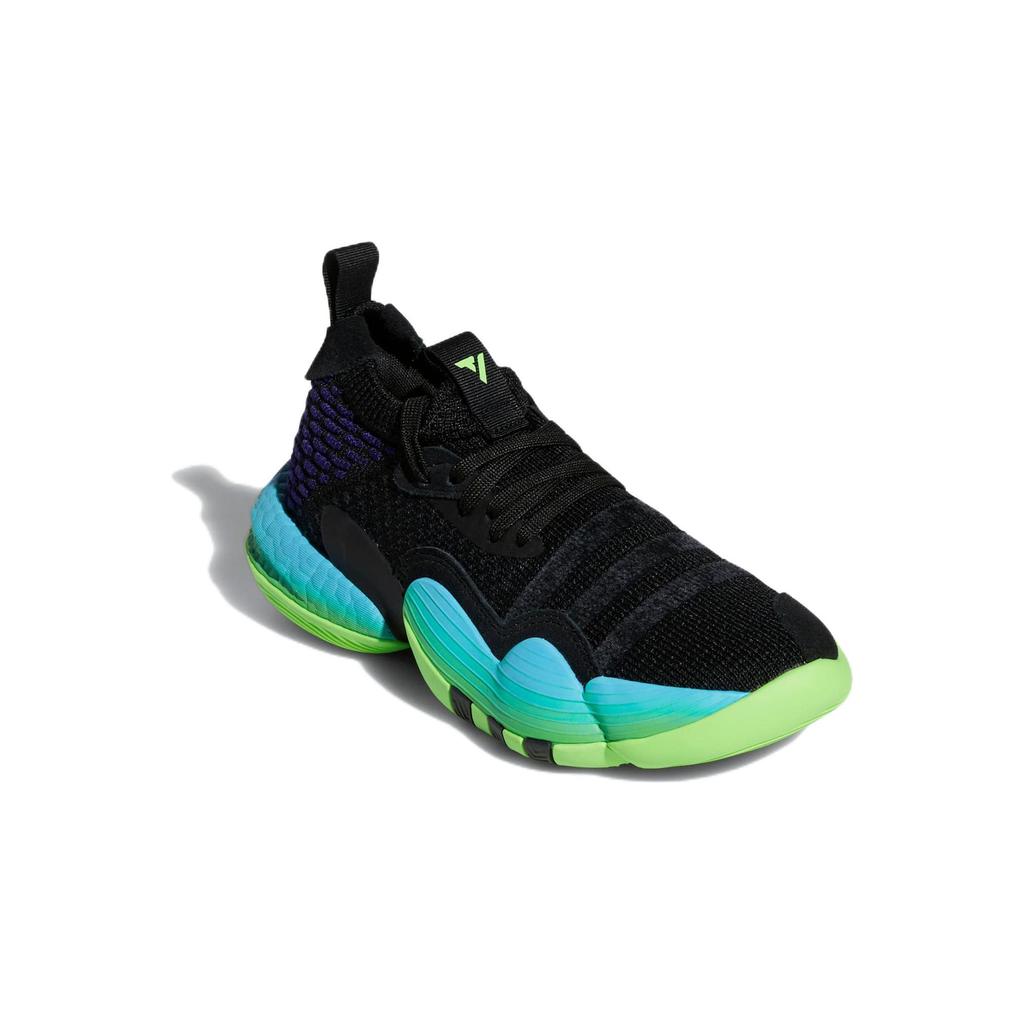 adidas Детские кроссовки Trae Young 2 J Trae-Tlien Black Core-Black Team-Solar-Green H06486
