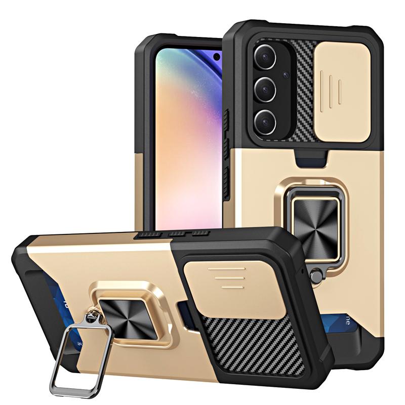 Чехол для Samsung Galaxy A54 5G Магнитный держатель Кольцо Слот для карт Бронированный чехол для телефона для Sumsung A54 A 54 GalaxyA54 Защитная крышка для объектива