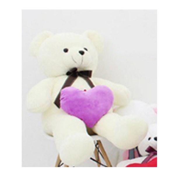 Уютная гигантская кукла I Love You Big Bear, очень большая + подушка-сердце, случайно отправлено, 150 см, слоновая кость, популярные игрушки для корейских детей