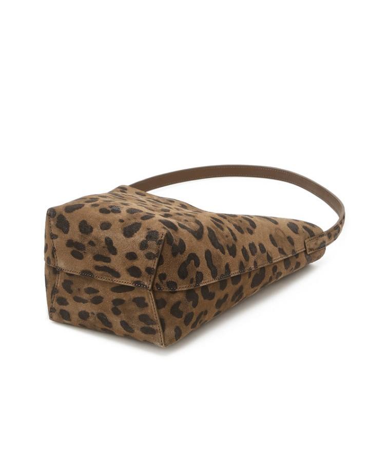 Athe Vanessabruno [Panier] Brown Leopard Suede Panier Bucket Bag S Aaba5F207W1
