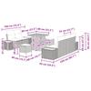 Garden Sofa Set with Cushions 8 pcs Beige and Cream