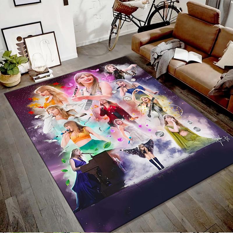 1pc Taylor Swift2 Design Printed Area Rug Carpet for Bedroom Living Room Home Decor Rugs Mat Non Slip Mat Rug for Bedside