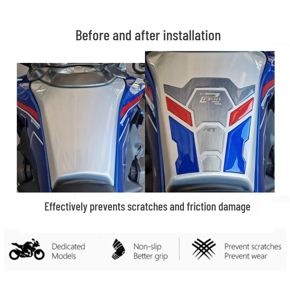 Противоскользящая 3D резиновая наклейка для BMW R 1300 RT (2025-2026) - Наклейки на бак.