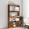 VidaXL Highboard Old Wood 92x33x180 Cm Engineered Wood, Bookcase, Modern Bookcase, Bookshelf 3309625