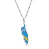 Anniyo Aruba Map & Flag Pendant Necklace Thin Chain Gold Color Jewelry for Curacao islands #154121