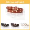Модный ремень из искусственной кожи для женщин с ажурным дизайном и металлической пряжкой для повседневной носки