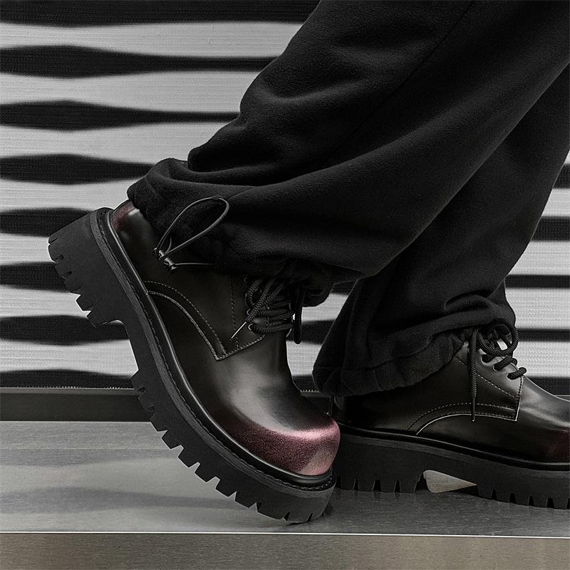 Paris Big Head Mickey Derby Shoes Men's Commuting Height Increase Dress Casual Leather Shoes Men's Shoes 14702-J