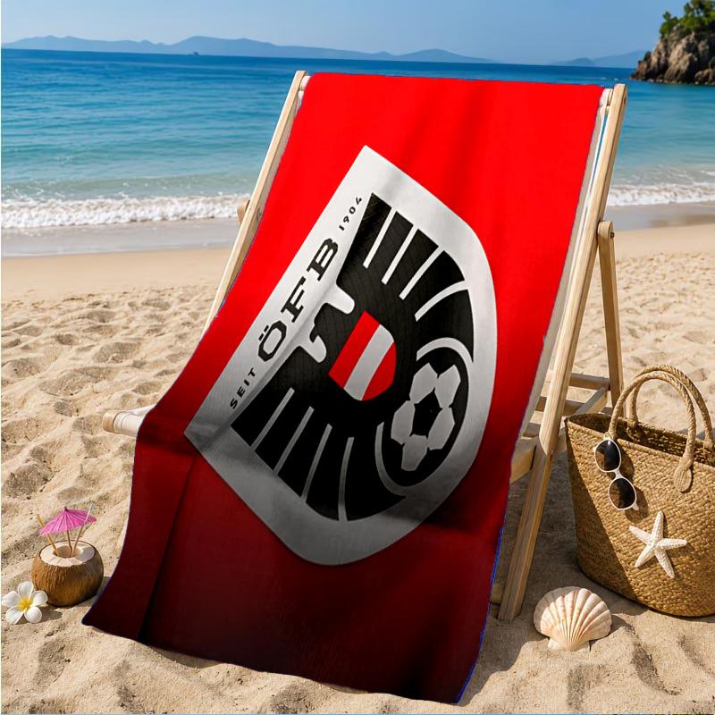 Austria Football Emblem Beach Towel, Quick-drying, Easy to Care for, Suitable for Both Fitness and Beach Vacations,Sports Essential