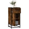 VidaXL Buffet Smoked Oak 35.5x35x76 Cm Engineered Wood and Metal, Storage Cabinet, Entryway Furniture, Accent Furniture 848961