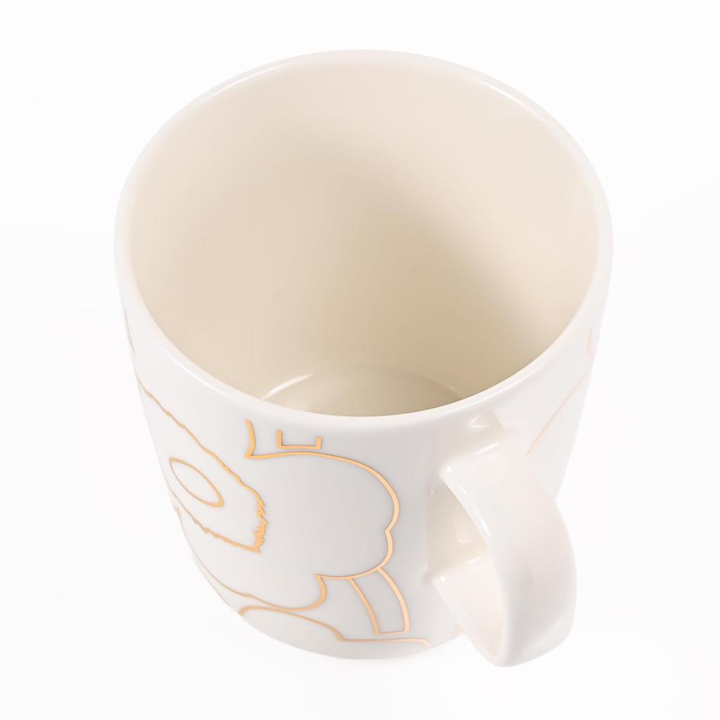 Кружка Marimekko, 400 мл, Зима 2025, Piirt Unikko White Gold, 75636 075636 120 [Параллельный импорт]
