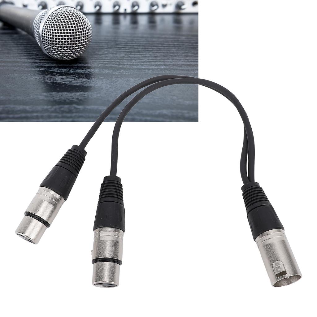 XLR-сплиттерный кабель 3-контактный XLR-папа на двойной XLR-мама патч сбалансированный микрофонный шнур-адаптер 0,3 м / 1