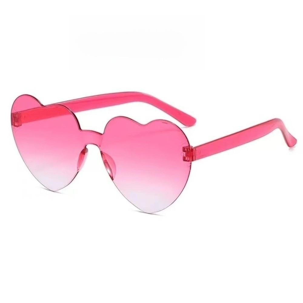 Trendy Love Heart Shape Sunglasses UV Protection Colorful Gradient Sunglasses Women