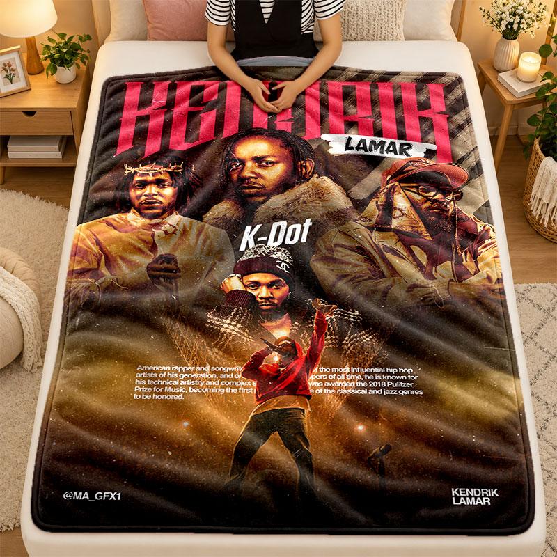 Flannel BlanketKendrick Lamar Warm Soft Throw Blanket for Indoor Sofa Bed Living Room Use