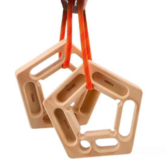 Деревянный скалодром для лазания, тренажер для силы хвата рук скалолазов, для пальцев и предплечий, портативный пятиугольный турник для подтягиваний, подвесная доска для тренировки пальцев