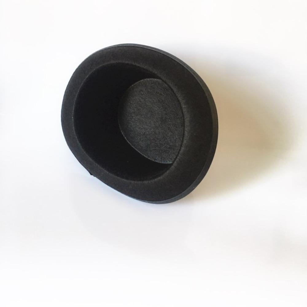 Elegant Magician Hat Fabric Gentleman Cap Deluxe Black Top Hat Stage Performances