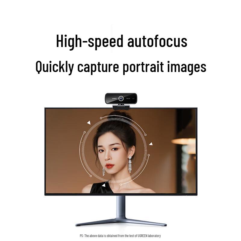 UGREEN USB 2K HD Webcam with Dual Microphones