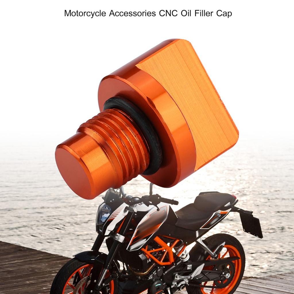 Motorcycle Accessories Orange Aluminum Alloy Oil Filler Cap