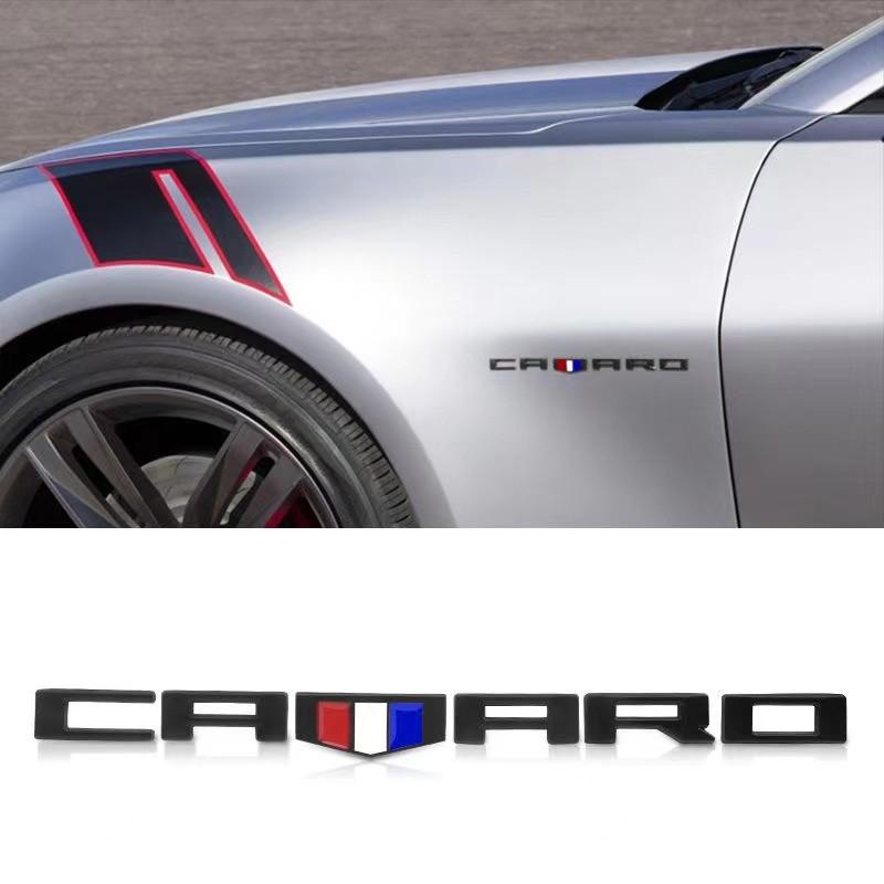 Suitable for Chevrolet CAMARO Bumblebee car sticker modification with English letter metal side label leaf plate car sticker
