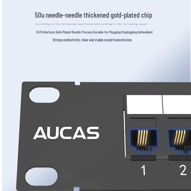 AUCAS 50-Port RJ11 Voice Patch Panel