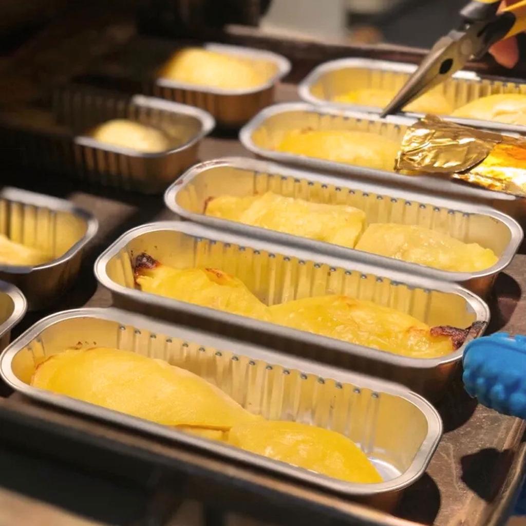 5PCS Tin Paper Box Air Fryers Household Ovens Tin Paper Boxes Barbecues Baking Aluminum Foil Trays Rectangular Tin Trays