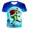 2025 New Children's T-shirt 3D Digital Printing Green Plush High End Cartoon Printed Round Neck Short Sleeve Girl's Top