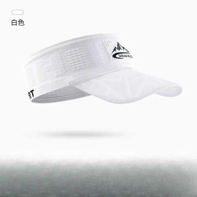 Cool Elastic Sports Visor Elastic Non-slip Headband Outdoor Running Fitness Sweat-absorbent and Breathable Anti-perspirant Belt