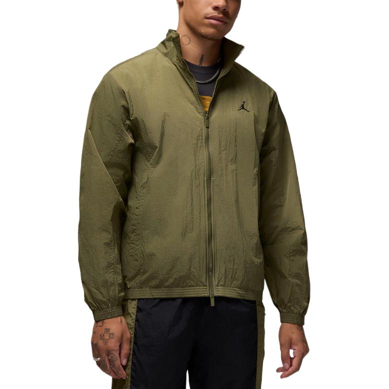 Jordan Essentials FW24 Logo Водонепроницаемая дышащая куртка с длинным рукавом Мужские куртки Темно-оливковый FV7299-222