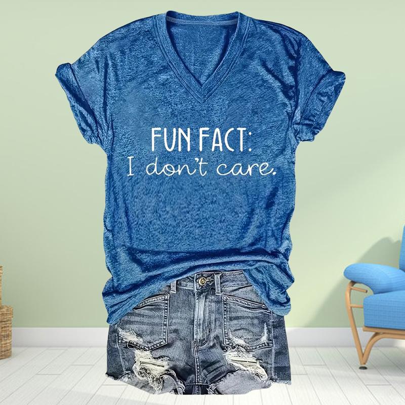 Fun Cat Painting Blouses Short Sleeved V-Neck T Shirts Casual