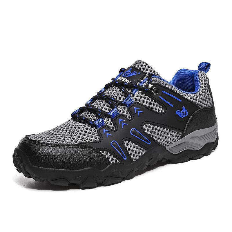 Spring and Summer Breathable Mesh Shoes New Casual Sports Shoes Outdoor Hollow Wear-resistant Non-slip Mountaineering Shoes Travel Shoes