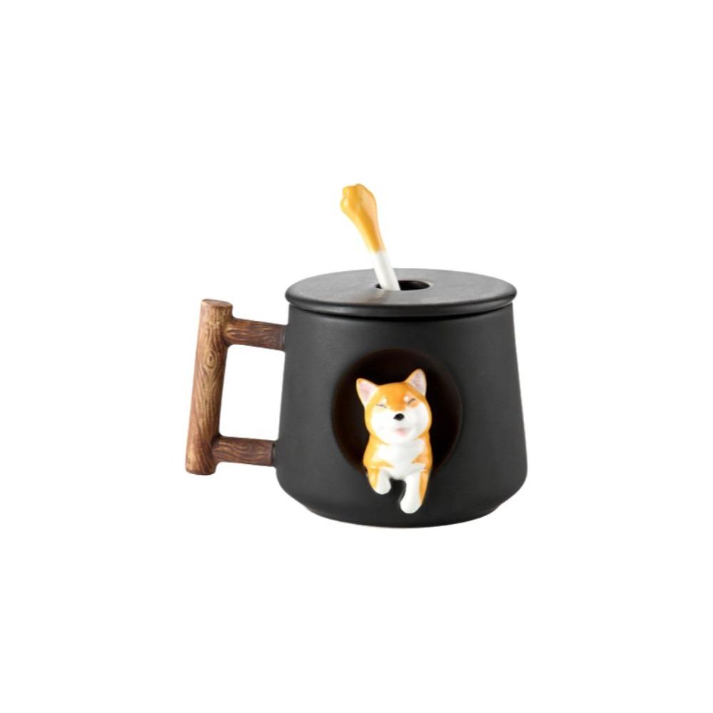 420ml 3D Ceramic Mug Dog Design Milk Tea Cup Creative Tea Cup Cafes
