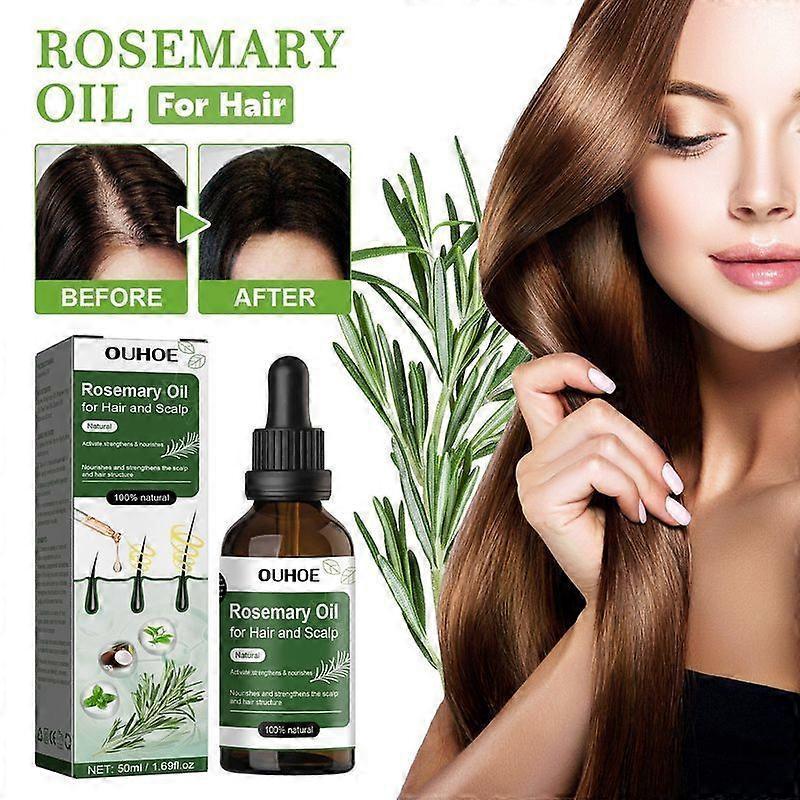 Lebanghui 2pcs 50ml Rosemary Oil For Hair And Scalp Hair Oil For Hair Loss To Stimulate Hair Growth And Care Of The Scalp With Castor Oil